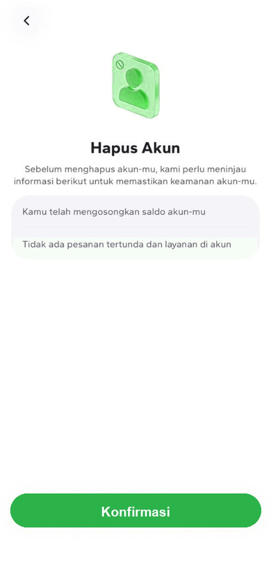 Hapus Akun