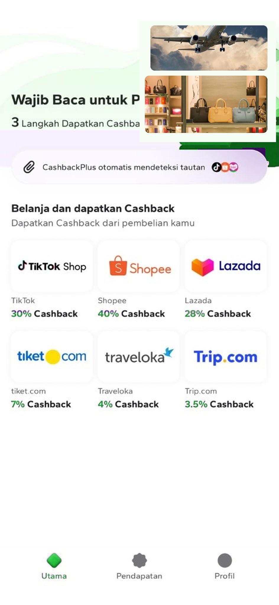 Utama — Gass CashbackPlus